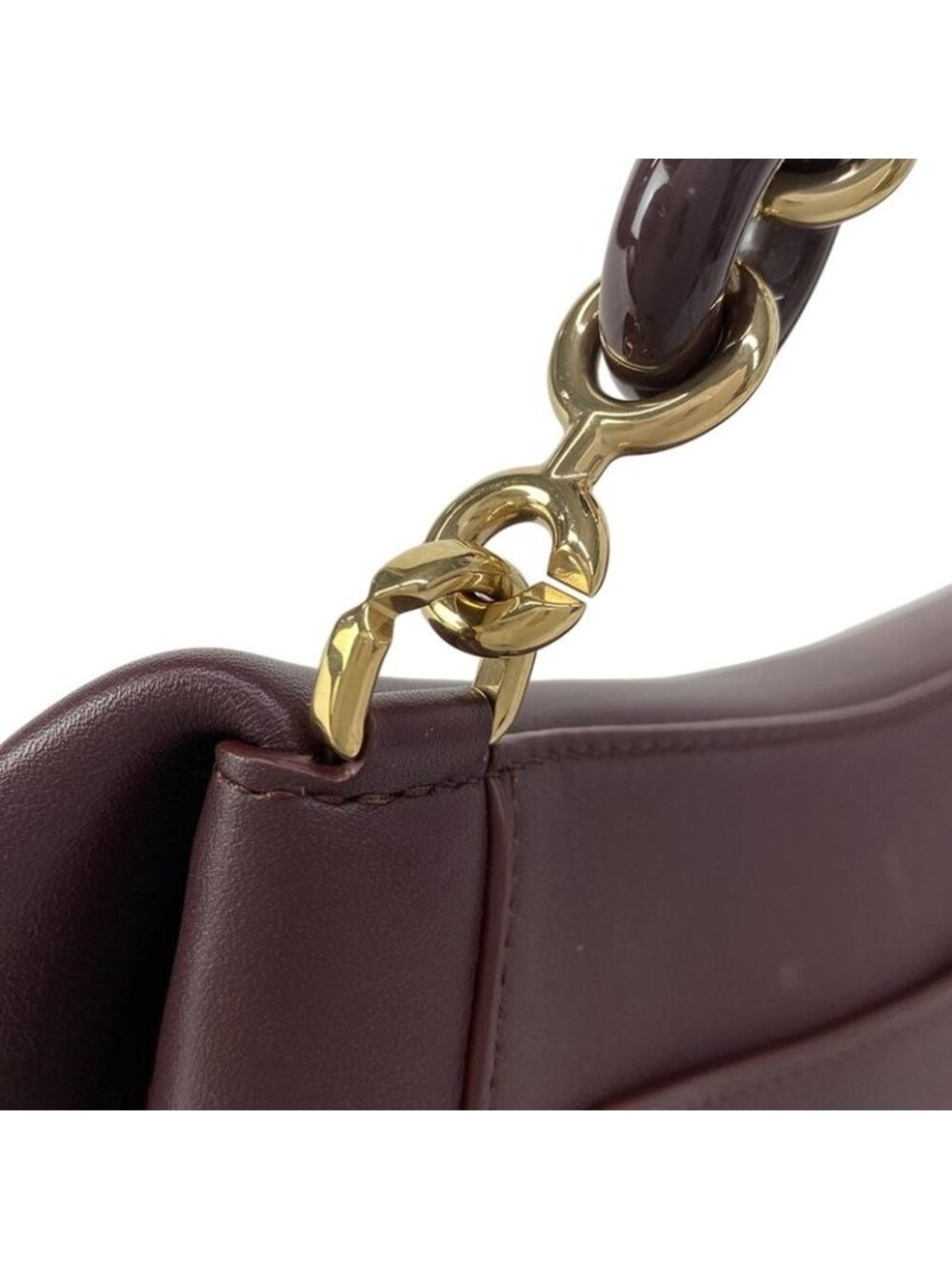 ★SOLD★ Loewe Handbag Ola Bag Bordeaux Donut Chain Strap - Picture 15 of 16